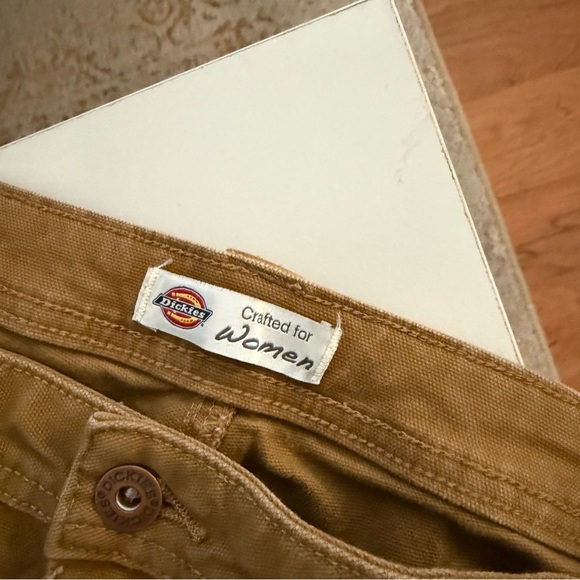 DICKIE’S Women’s Utilitycore Tan Canvas Gorpcore Workwear Carpenter Pants Grunge - Picture 5 of 8